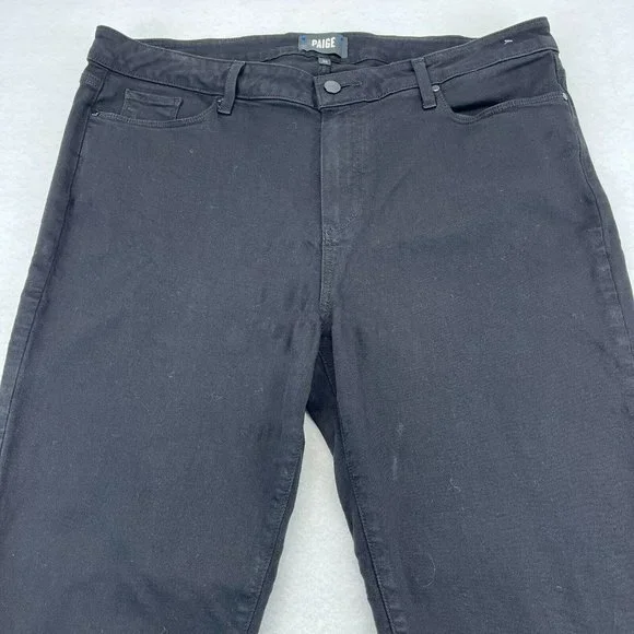 Paige Jeans Womens 34 Black Skinny HOXTON Ankle Stretch - Picture 2 of 11